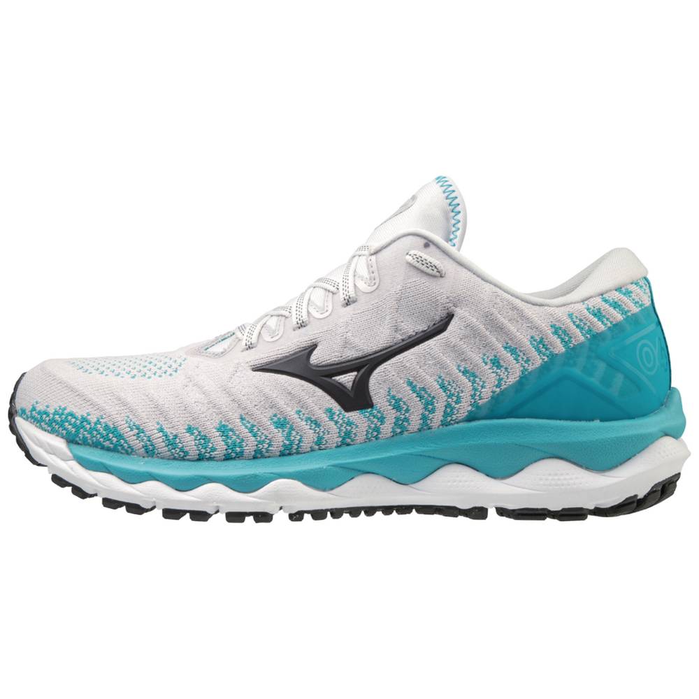 Sapatilhas Running Mizuno Wave Sky 4 WAVEKNIT™ - Mulher - Branco/Azuis - TGOBU6143